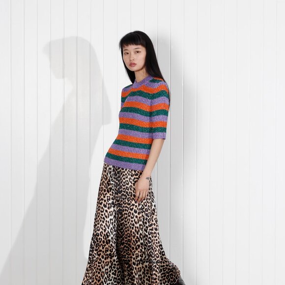 Ganni Women's Blakely Silk Maxi Skirt - Leopard, XS/4, Excellent Condition - Picture 5 of 8